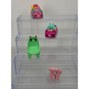 Shopkins McDonalds Happy Meal Toys Set Of 4 Cars & Figures Pink/Green